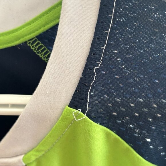 Womens Seattle Seahawks Jersey Shirt Draft Me Laces Bling Sequins Sz LG - Picture 4 of 7